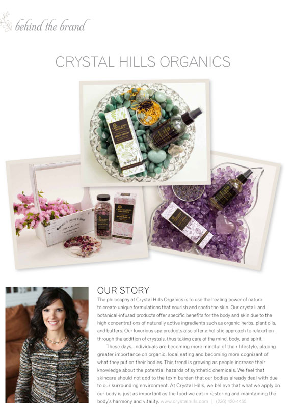 American Spa Magazine features Andrea Barone from Crystal Hills Organics