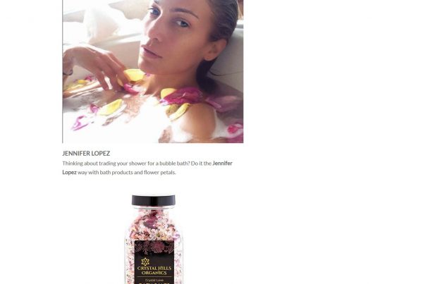 E!News features Crystal Hills Organics, Crystal Love Bath Salts