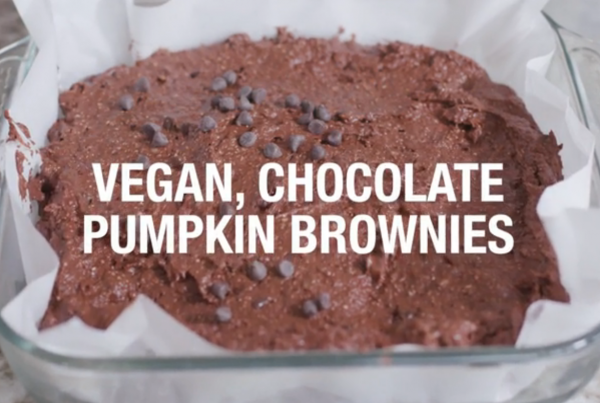 Vegan, chocolate pumpkin brownies