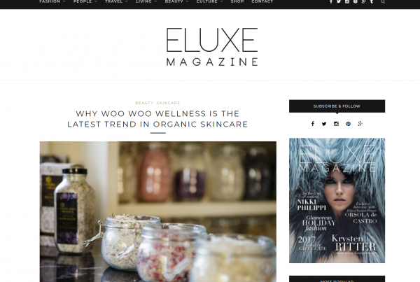 Eluxe Magazine features Crystal Hills Organics and Andrea Barone