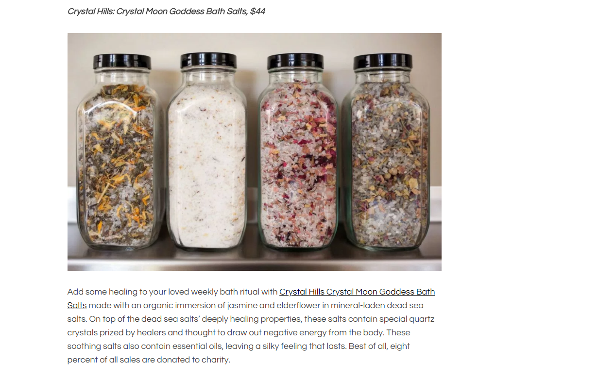 Conscious Living TV features Crystal Hills Organics, Crystal Moon Goddess Bath Salts