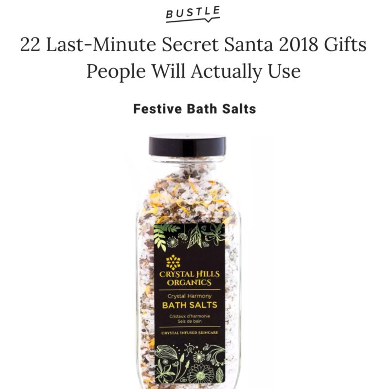 Bustle features Crystal Hills Organics, Crystal Harmony Bath Salts