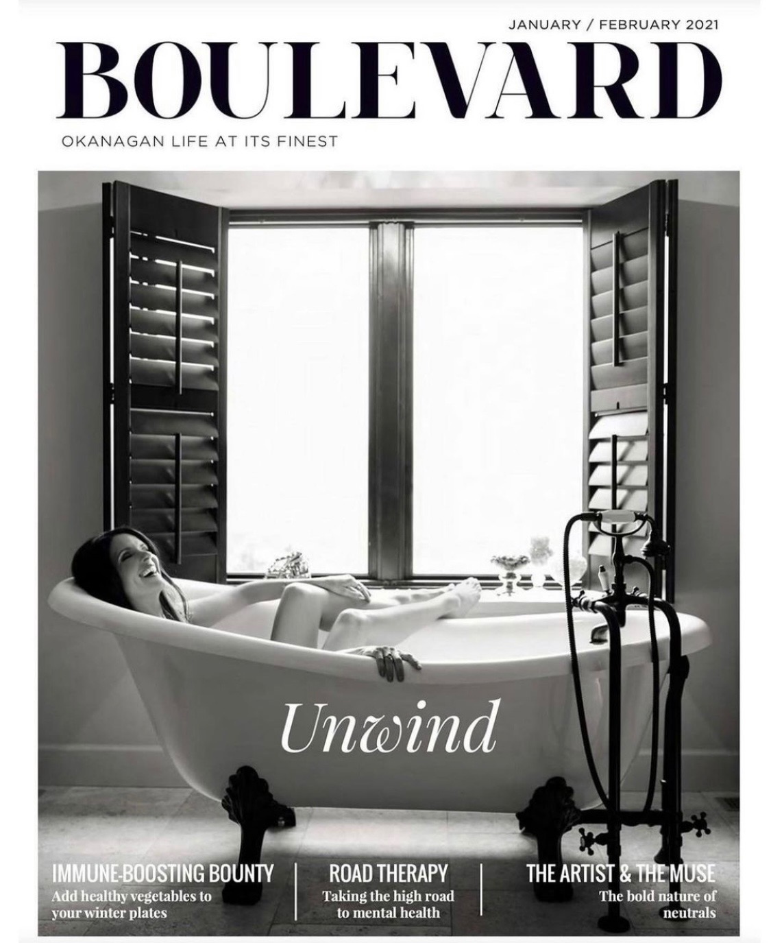 On the cover of Boulevard Magazine