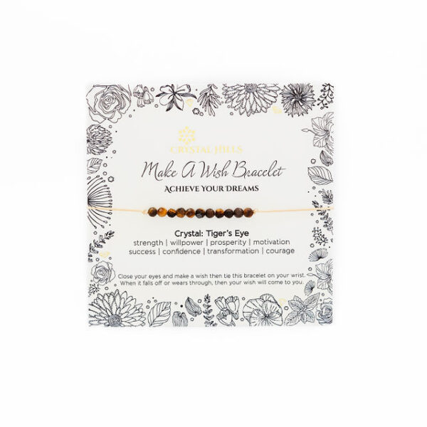 Make a wish bracelet - tiger's eye