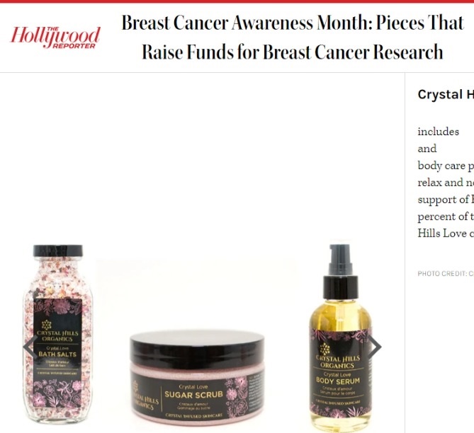 Hollywood Reporter features Crystal Hills Organics, Crystal Love Bath Salts