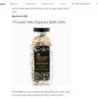 Hello Giggles features Crystal Hills Organics, Crystal Harmony Bath Salts