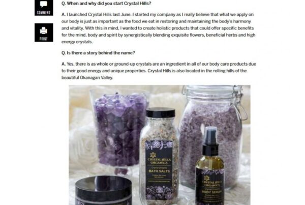 Vancouver Sun features Crystal Hills Organics and Andrea Barone